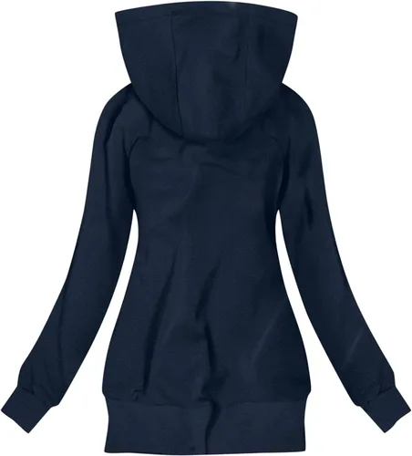 Vista 3 de Sudadera con capucha y cremallera para mujer, con estampado floral, manga larga, ajustada, para otoño, abrigo
