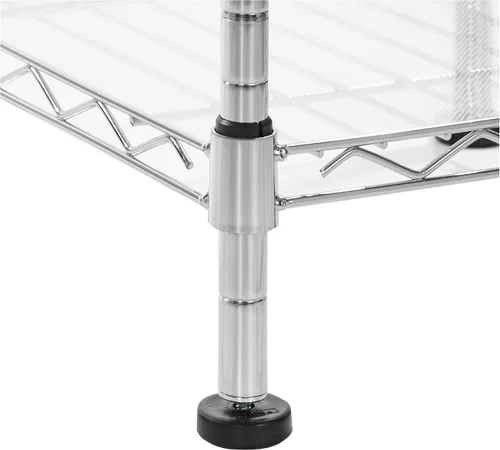 Vista 4 de Amazon Basics Armario organizador de almacenamiento colgante de metal ajustable expandible con estantes, 57-80 x 14 x 72 pulgadas