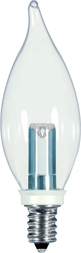 Vista 29 de Satco S9176 LED T6 Frost 2700K Bombilla base de candelabro, 0.8W
