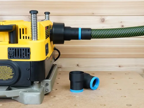 Vista 8 de Adaptador de manguera de 2 1/2 pulgadas compatible con cepilladora Dewalt DW735 y DW735x - ¡Hecho en EE. UU!