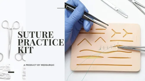 Vista 3 de Kit de práctica de sutura para estudiantes de medicina y veterinaria, sensación completa de piel real, juego de entrenamiento de sutura quirúrgica