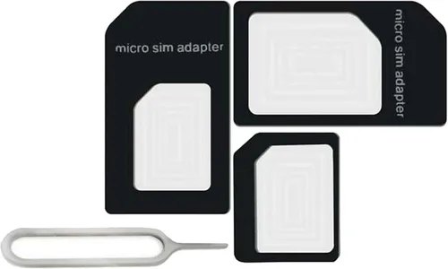 Vista 7 de Nuevo adaptador Nano y Micro Sim con aguja de pasador de expulsión - Paquete de 10