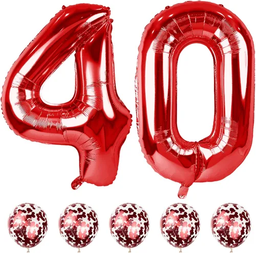 Vista 23 de Globos negros del número 10 para decoraciones de cumpleaños número 10, globos de helio de mylar de lámina de 40 pulgadas negros del número 1 & 0