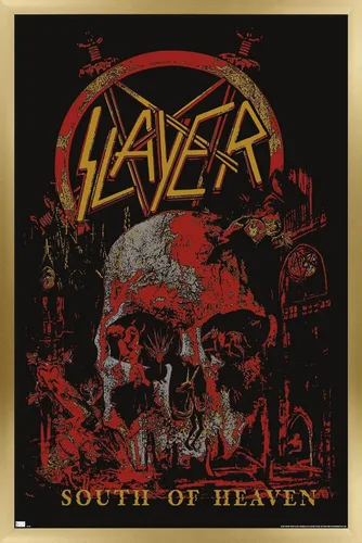 Vista 14 de Trends International Slayer - Póster de pared del sur del cielo, 22.4 pulgadas de largo x 14.7 pulgadas, versión enmarcada en madera de granero