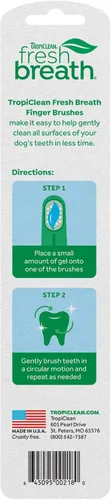 Vista 2 de TropiClean Cepillos de dientes Fresh Breath Finger para perros y cachorros Alternativa de cepillo de dientes suave suave para una fácil limpieza