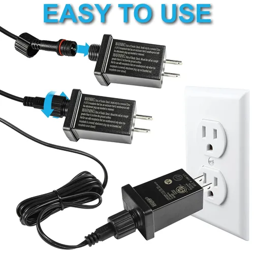 Vista 5 de HQRP Fuente de alimentación de CA a CC de 4.5 V, 1 A, adaptador de enchufe estadounidense a prueba de lluvia, transformador de bajo voltaje