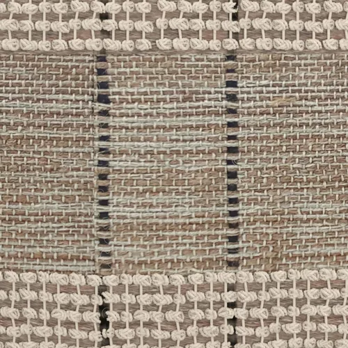 Vista 12 de SIMPLIHOME Elmer Puf cuadrado – 18 pulgadas de ancho tejido a mano yute y algodón otomano en color natural y gris, reposapiés contemporáneo