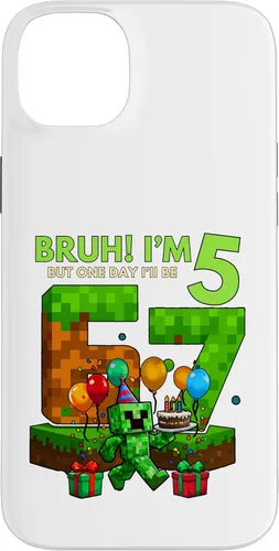 Vista 15 de Bruh I'm 5 But One-Day I'll Be 67 Retro 5th Birthday Kids Case for iPhone 17