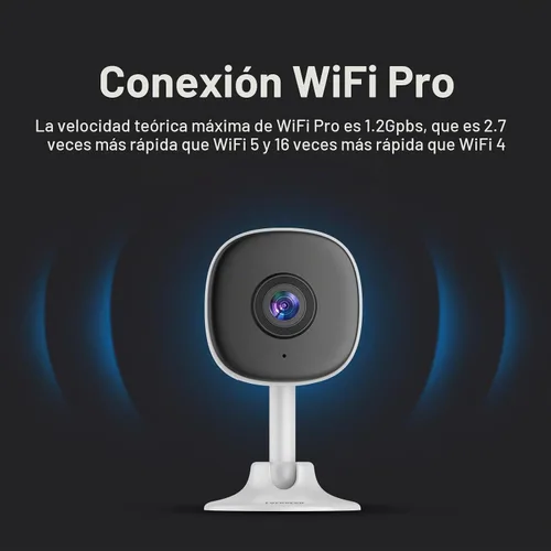 Vista 7 de EVERSECU Cámara de seguridad magnética 2K para el hogar, visión nocturna, cámara compacta para mascotas con aplicación de teléfono, detección