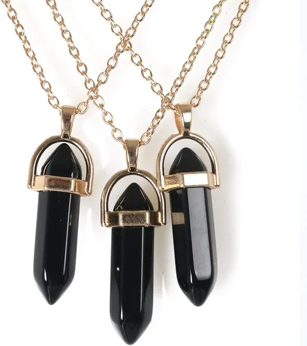 Vista 2 de Yunison Healing Crystal Stone Moon Choker Necklace Witch Jewelry for Women