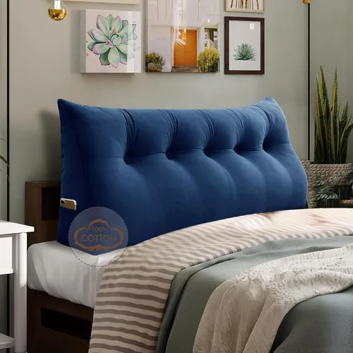 Vista 32 de WOWMAX Almohada para cabecero de terciopelo 100% algodón, tamaño individual, soporte de espalda de cuña, cojín de lectura para cama y diván, cojín