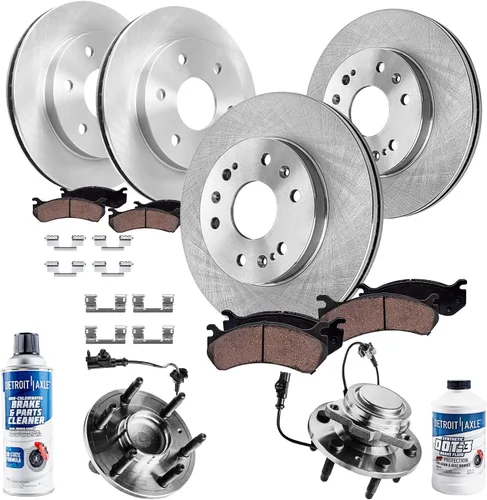 Vista 85 de Detroit Axle - 4 rotores de freno para Ford 1994-2004 Mustang, rotores de freno de disco delanteros y traseros 1995 1996 1997 1998 1999 2000 2001