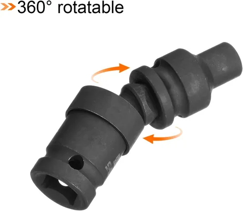 Vista 5 de HARFINGTON Zócalo poco profundo de impacto de 0.591 in de acero CR-MO con adaptador de enchufe giratorio universal de 360 grados