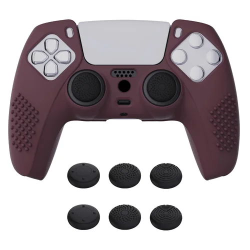 Vista 30 de eXtremeRate PlayVital Aqua Green 3D Studded Edition Anti-Slip Silicone Cover Skin for ps5 Controller, Soft Rubber Case for PS5 Wireless Controller