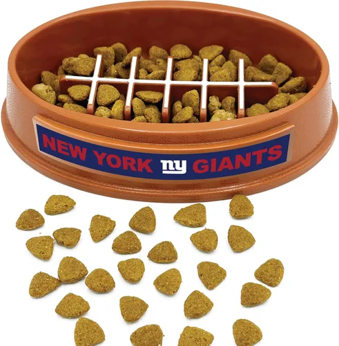 Vista 26 de NFL Super-Bowl Philadelphia Eagles - Cuenco de alimentación lenta para perros y gatos. Diseño de fútbol para una digestión saludable. Antideslizante