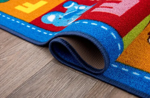Vista 5 de Rugshop Alfombra de área antideslizante con símbolos del alfabeto de aprendizaje educativo para niños, 3 pies 3 pulgadas x 4 pies 7 pulgadas