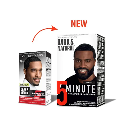 Vista 2 de SoftSheen-Carson Dark & Natural Champú-Tinte para el Cabello de 5 Minutos, Negro Azabache
