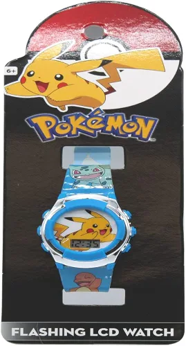 Vista 3 de Pokémon - Reloj de cuarzo para niños con correa de plástico azul 16 modelo POK4237AZ Azul Reloj de cuarzo