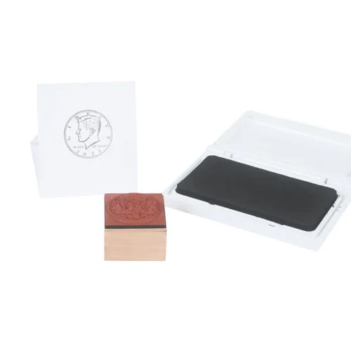 Vista 5 de READY 2 LEARN Sellos de monedas – Cabezas – Juego de 5 – Sellos de madera para monedas, matemáticas y actividades de bricolaje – Uso para tarjetas