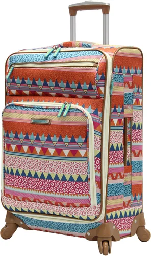 Vista 2 de Lily Bloom Maleta de 3 piezas Softside Spinner Maleta On The Prowl Softshell - Juego de equipaje expandible con ruedas giratorias