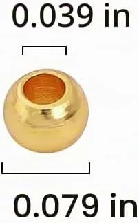 Vista 2 de BEADIA - Cuentas espaciadoras redondas bañadas en oro de 14 quilates, 2 mm, 600 piezas para hacer joyas sin decoloración