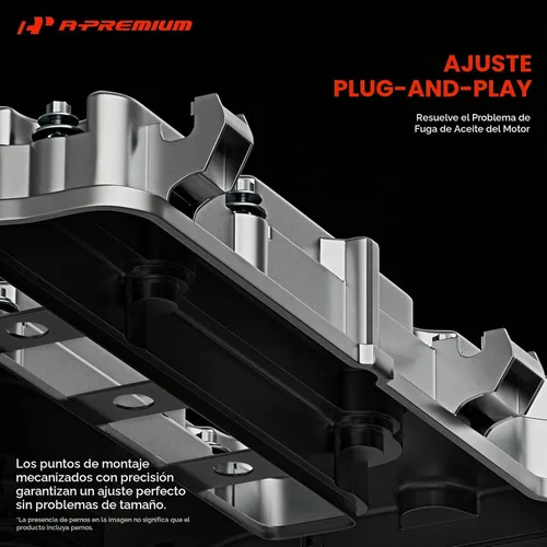 Vista 5 de A-Premium Kit de cubierta de válvula de motor compatible con Chevy Cruze, Sonic, Trax, Aveo, Aveo5, L4 1.6L 1.8L (tipo de aluminio mejorado)