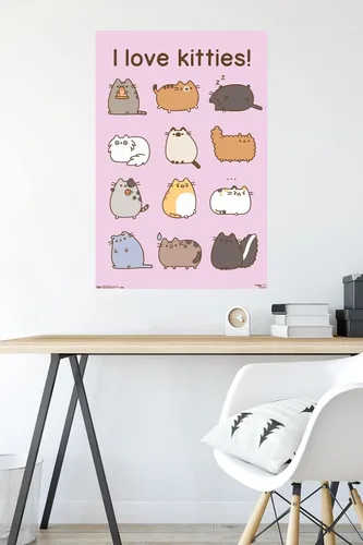 Vista 4 de Trends International Pusheen - Póster de pared de gatitos, 22.375 x 34 pulgadas, versión premium sin marco