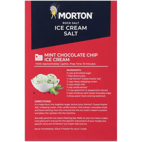 Vista 2 de Morton Sal de helado, sal de roca, (4 libras), paquete de 4, ideal para hacer helado