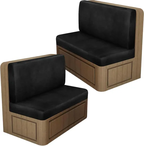 Vista 58 de ANARACHON Fundas de cojín elásticas con aspecto de cuero para caravana, fundas de cojín para asiento de cabina de caravana