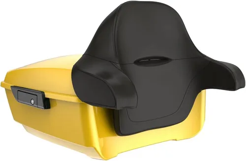 Vista 65 de Moto Onfire King Tour - Maletero con almohadilla de respaldo para Harley Touring 1997+ (Barracuda Silver)