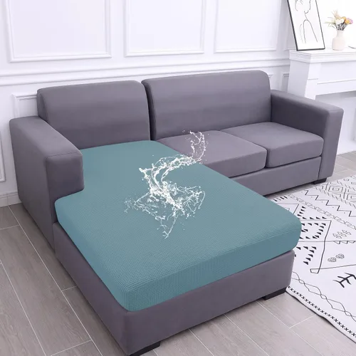 Vista 74 de Fundas impermeables para sofá seccional, fundas de cojín antideslizantes para sofá Ajuste seccional en forma de L, tela jacquard elástica, parte