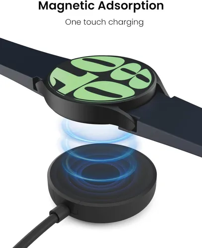 Vista 4 de Cargador de reloj para Samsung Galaxy Watch 8/8 Classic, 7/6/Ultra, 5/5 Pro/4/4/6 Classic/3/Active 2/Active 1, adaptador y cable de carga rápida