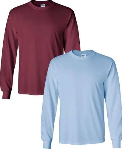 Vista 153 de Gildan Camiseta de manga larga de algodón ultra para adulto, estilo G2400, paquete múltiple Militar + ceniza.