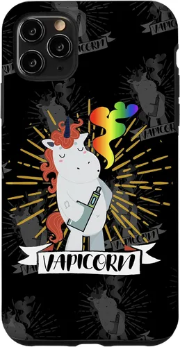 Vista 11 de iPhone 14 Vapicorn - Unicornio Vaping Divertido - Funda Rainbow Vape Clouds