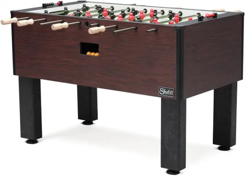 Vista 5 de Pro Foos II Deluxe: mesa de futbolín de tamaño reglamentario para adultos, varillas de acero inoxidable y asas de madera