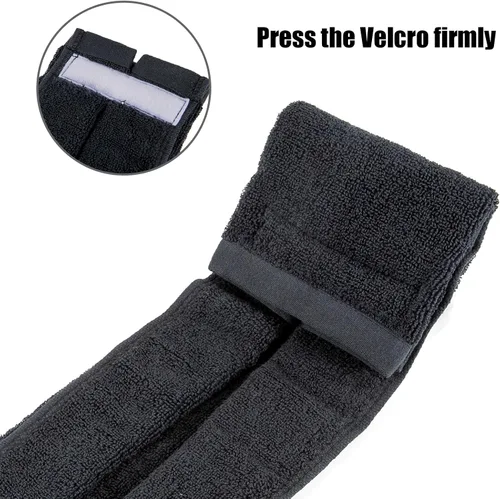 Vista 3 de White Quarterback Towel - Toalla de fútbol juvenil de algodón para hombres y mujeres, softbol, gimnasio, yoga, golf, color negro
