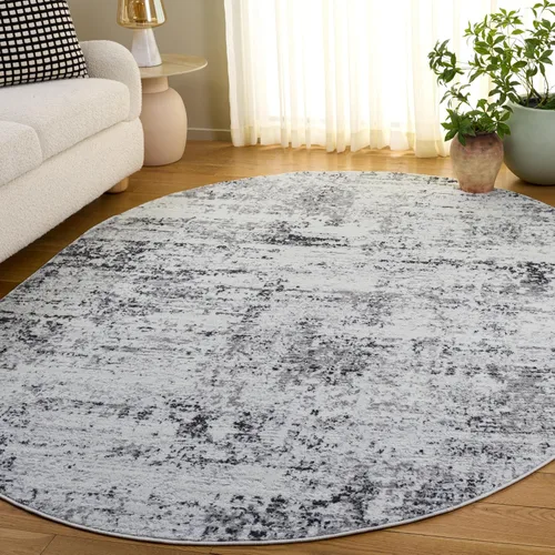 Vista 30 de SAFAVIEH Amelia Collection ALA700A - Alfombra decorativa de 2'2" x 4', diseño moderno abstracto, color marfil y azul, no desprende pelusa y de fácil