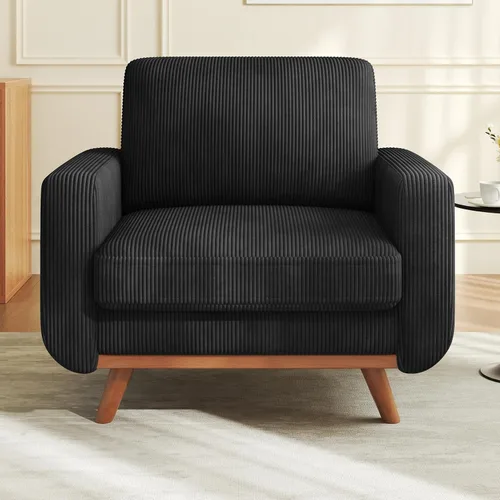 Vista 64 de Vesgantti Sofá modular en forma de U de 119 pulgadas, sofá modular de pana con asiento profundo y soporte de resortes, sofá convertible con 2 Beige
