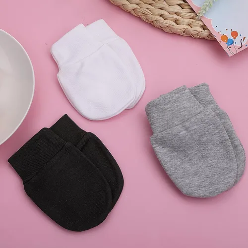 Vista 7 de 6 pares de guantes de algodón suave antiarañazos para bebés recién nacidos de 0 a 6 meses