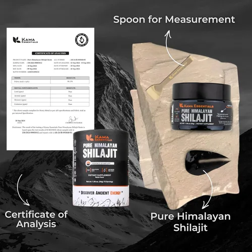 Vista 2 de Resina Shilajit del Himalaya, 75% de ácido fúlvico, más de 85 minerales, suplemento ayurvédico de grado dorado para energía, fuerza y bienestar