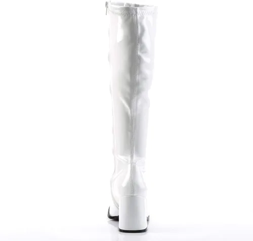 Vista 5 de Botas de disfraz blancas para mujer - 9, Charol blanco