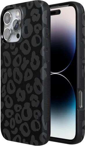 Vista 4 de Casely - Funda protectora para iPhone 16 Pro, diseño Into the Wild, leopardo negro, colección Bold, compatible con MagSafe