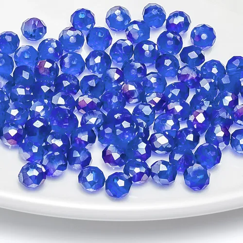 Vista 13 de 246 cuentas de cristal redondas de 0.118 pulgadas (0.118 in) con múltiples facetas sueltas espaciadoras de cristal para hacer joyas, pulseras