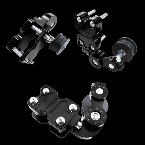 Vista 3 de Accesorios universales modificados para motocicleta, regulador de aleación de aluminio CNC, nuevo ajustador automático, tensor de cadena de rueda
