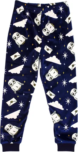 Vista 6 de Harry Potter Conjunto de pijama para niñas Hedwig de manga larga y pantalones de forro polar