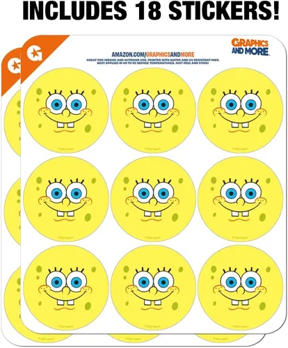 Vista 3 de Bob Esponja Cara Sonriente Planificador Calendario Scrapbooking Artesanía Pegatinas