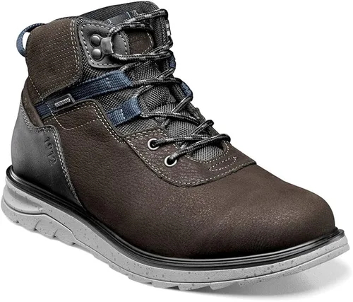 Vista 4 de Nunn Bush Luxor - Botas alpinas impermeables para hombre, tobillo chukka de cuero ligero