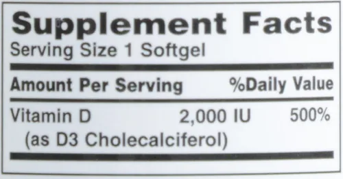 Vista 5 de Nature's Bounty, D 2000 Iu Softgels, 150