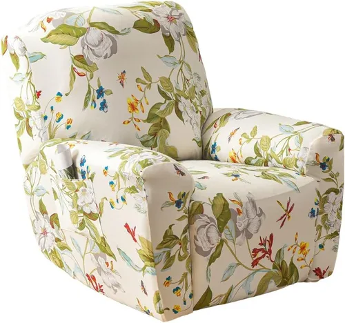 Vista 41 de Fundas elásticas para sillas reclinables, 4 piezas, fundas estampadas Lazyboy para sillón reclinable Lazyboy, funda de elastano suave para silla