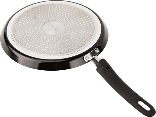 Vista 4 de MasterClass Eco Induction - Sartén para crepes y panqueques con antiadherente, sin productos químicos, aluminio/hierro, negro/azul, 9.4 in